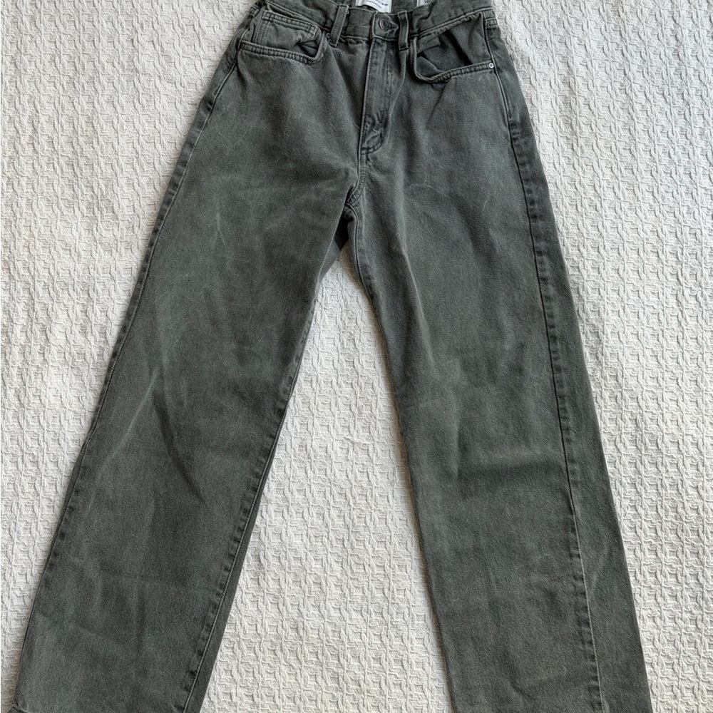 Cotton On Olive Green Loose Straight Jeans
